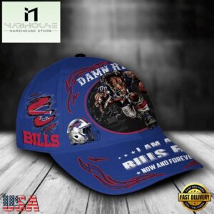 Custom Name Buffalo Bills NFL Mascot Damn Right Sport Baseball Cap