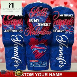 Custom Name Buffalo Bills NFL You Are My Sweet Valentine Day Tumbler