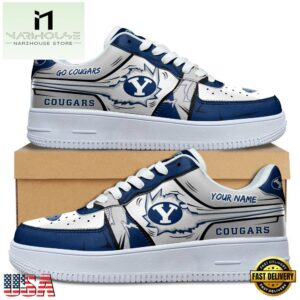 Custom Name BYU Cougars Air Force 1 Shoes