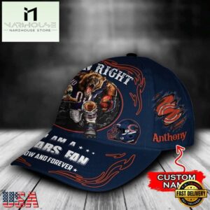 Custom Name Chicago Bears NFL Mascot Damn Right Sport Baseball Cap