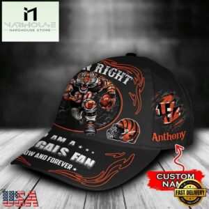 Custom Name Cincinnati Bengals NFL Mascot Damn Right Football Team Baseball Cap