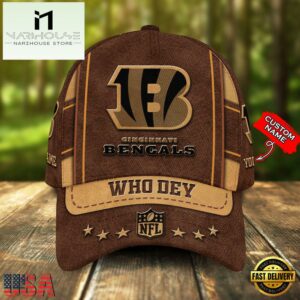 Custom Name Cincinnati Bengals Nfl Team Sport Baseball Cap