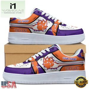 Custom Name Clemson Tigers Air Force 1 Shoes