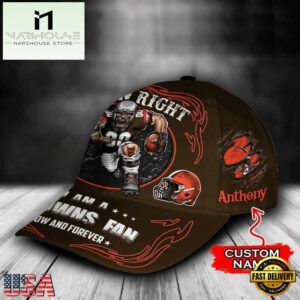 Custom Name Cleveland Browns NFL Mascot Damn Right Football Team Baseball Cap