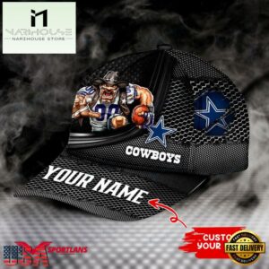 Custom Name Dallas Cowboys NFL Mascot Baseball Cap