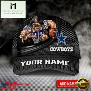 Custom Name Dallas Cowboys NFL Mascot Baseball Cap