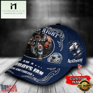 Custom Name Dallas Cowboys NFL Mascot Damn Right Football Team Baseball Cap
