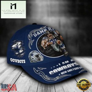 Custom Name Dallas Cowboys NFL Mascot Damn Right Sport Baseball Cap