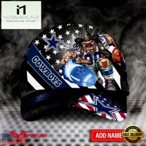 Custom Name Dallas Cowboys Team Mascot Nfl Baseball Cap