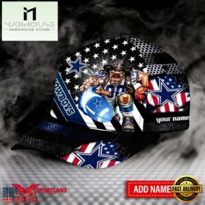 Custom Name Dallas Cowboys Team Mascot Nfl Baseball Cap