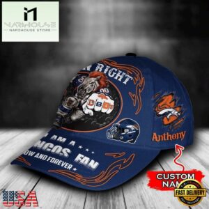 Custom Name Denver Broncos NFL Mascot Damn Right Football Team Baseball Cap