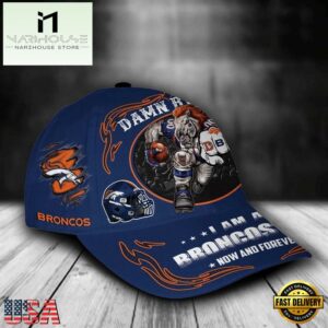 Custom Name Denver Broncos NFL Mascot Damn Right Sport Baseball Cap