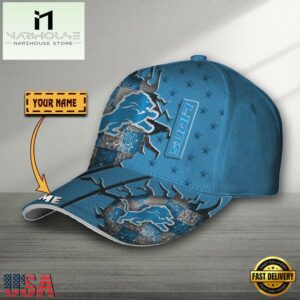 Custom Name Detroit Lions Classic Baseball Cap