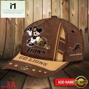 Custom Name Detroit Lions NFL Classic Baseball Cap