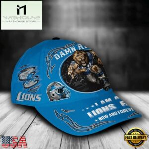 Custom Name Detroit Lions NFL Mascot Damn Right Sport Baseball Cap
