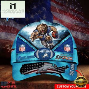 Custom Name Detroit Lions NFL Super Bowl LIX Baseball Cap