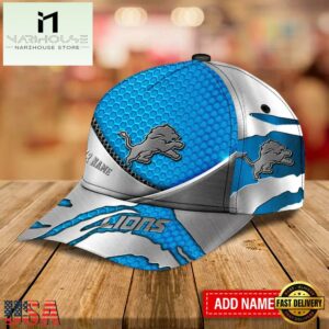 Custom Name Detroit Lions NFL Team Classic Baseball Cap