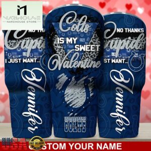 Custom Name Indianapolis Colts NFL You Are My Sweet Valentine Day Tumbler