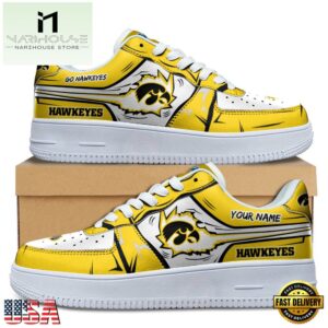 Custom Name Iowa Hawkeyes Air Force 1 Shoes