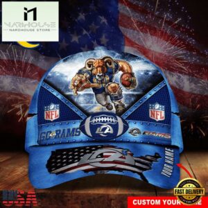 Custom Name Los Angeles Rams NFL Super Bowl LIX Baseball Cap