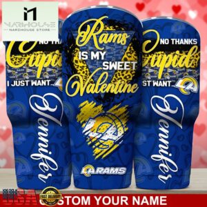 Custom Name Los Angeles Rams NFL You Are My Sweet Valentine Day Tumbler