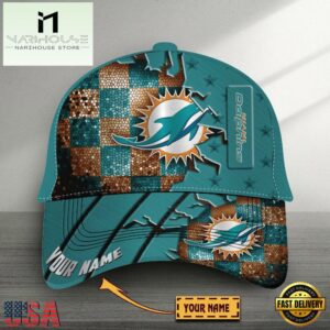 Custom Name Miami Dolphins Classic Baseball Cap