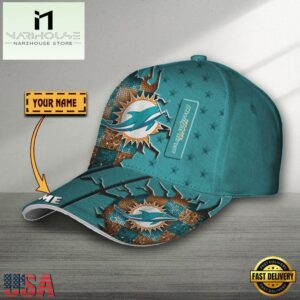 Custom Name Miami Dolphins Classic Baseball Cap