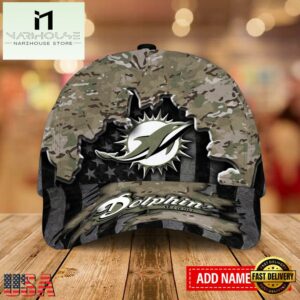 Custom Name Miami Dolphins NFL Classic Baseball Cap