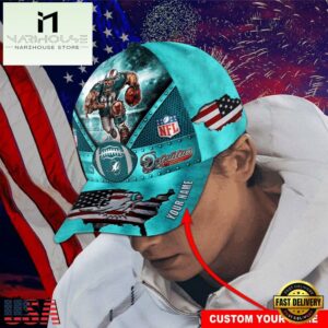 Custom Name Miami Dolphins NFL Super Bowl LIX Baseball Cap