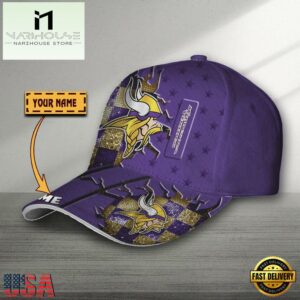 Custom Name Minnesota Vikings Classic Baseball Cap