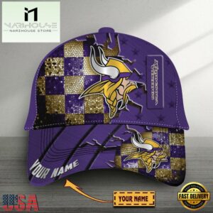 Custom Name Minnesota Vikings Classic Baseball Cap