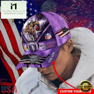 Custom Name Minnesota Vikings NFL Super Bowl LIX Baseball Cap