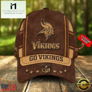 Custom Name Minnesota Vikings Nfl Team Sport Baseball Cap