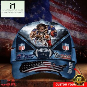 Custom Name New England Patriots NFL Super Bowl LIX Baseball Cap