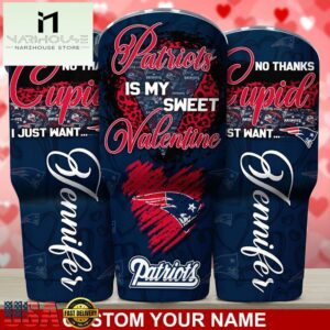Custom Name New England Patriots NFL You Are My Sweet Valentine Day Tumbler