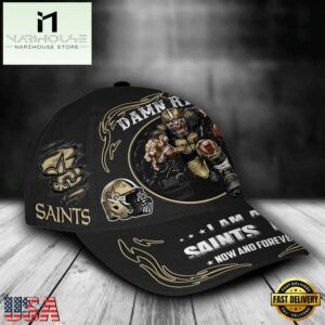 Custom Name New Orleans Saints NFL Mascot Damn Right Football Team Baseball Cap