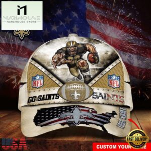 Custom Name New Orleans Saints NFL Super Bowl LIX Baseball Cap
