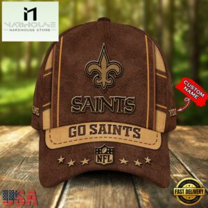 Custom Name New Orleans Saints Nfl Team Sport Baseball Cap