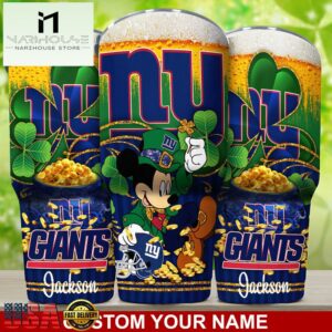 Custom Name New York Giants NFL Irish Mickey Patrick Day Tumbler