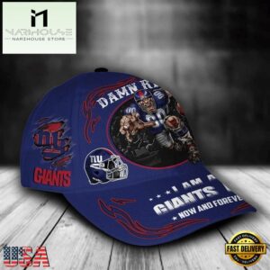 Custom Name New York Giants NFL Mascot Damn Right Sport Baseball Cap