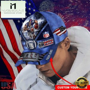 Custom Name New York Giants NFL Super Bowl LIX Baseball Cap
