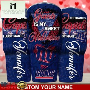 Custom Name New York Giants NFL You Are My Sweet Valentine Day Tumbler