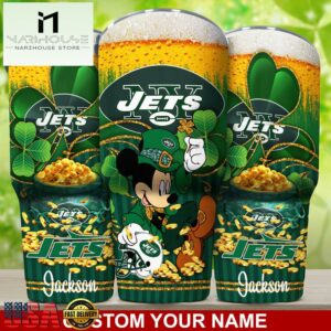 Custom Name New York Jets NFL Irish Mickey Patrick Day Tumbler