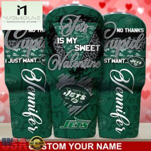 Custom Name New York Jets NFL You Are My Sweet Valentine Day Tumbler