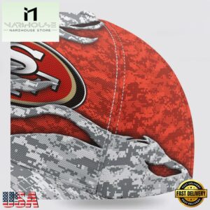 Custom Name NFL 49ers Camo US Classic Baseball Cap