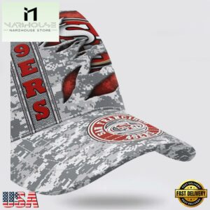 Custom Name NFL 49ers Camo US Classic Baseball Cap