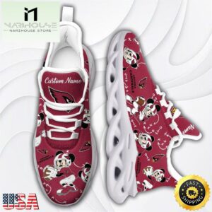 Custom Name NFL Arizona Cardinals Mickey Mouse Max Soul Shoes
