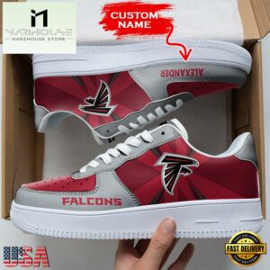 Custom Name NFL Atlanta Falcons Custom Air Force 1 Shoes For Fans