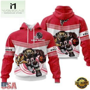 Custom Name NFL Atlanta Falcons Mascot All Over Print Hoodie Shirt