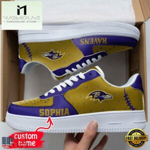 Custom Name NFL Baltimore Ravens Air Force 1